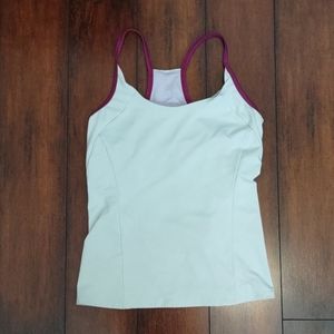 White and Purple ARCTERYX racer back tank top